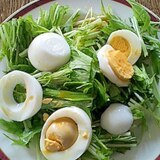 ヘルシー♪ゆで卵＆水菜のサラダ